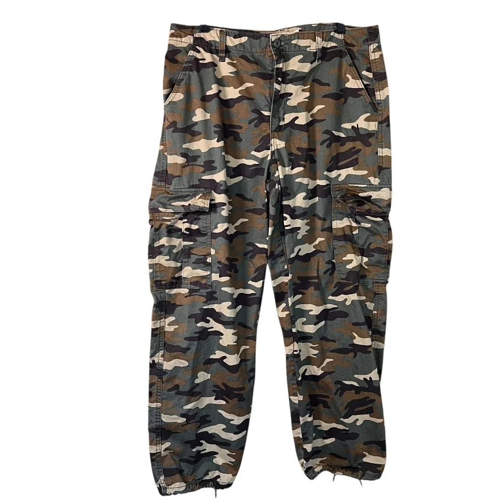 Levi's 1994 Baggy Cargo Pants Men's‎ 32 Camo Adjustable Hem